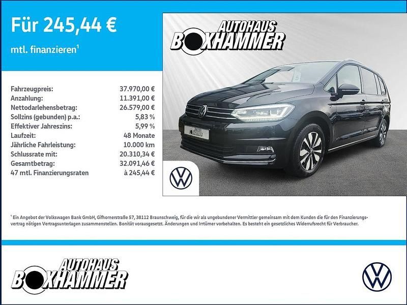 Schwarz (deep black perleffekt) Gebraucht 2024 VW Touran Move Van / Kleinbus | 37.970 € (Etwas zu teuer) - Bild 1/4