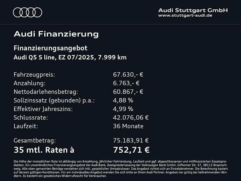 Gebraucht Audi Q5 Ambiente 204 PS (150 kW) 2025 Mythosschwarz metallic SUV