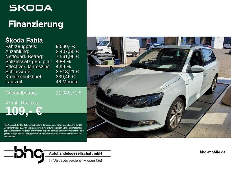 Laserweiß Gebraucht 2018 Skoda Fabia Clever Kombi | 9.630 € (Superpreis) - Bild 1/2