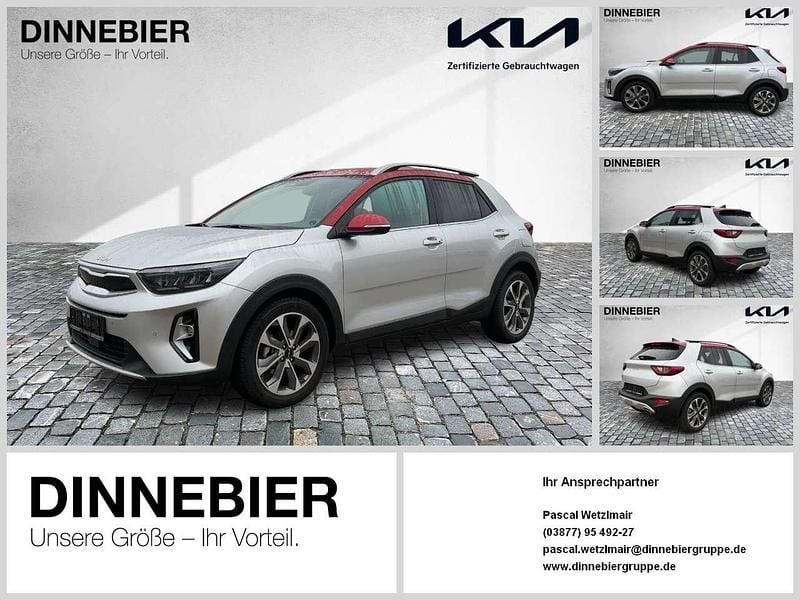 Silky silver/red m Gebraucht 2023 Kia Stonic Spirit SUV | 19.889 € (Superpreis) - Bild 1/4