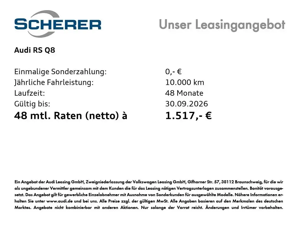 Neu Audi Q8 Sport 600 PS (441 kW) 2026 Schwarz SUV