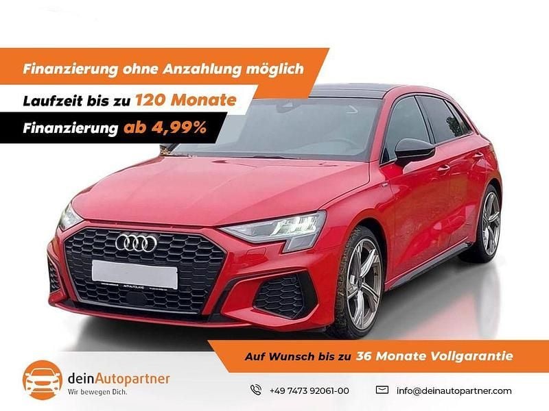 Tangorot Gebraucht 2023 Audi A3 Sportback S-Line Limousine | 27.750 € (Guter Preis) - Bild 1/4
