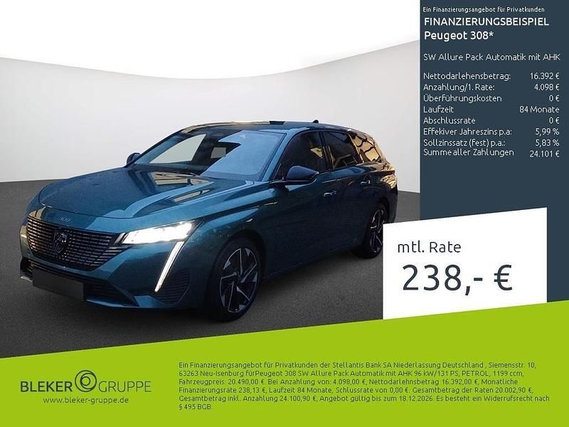 Blau/typ aussenverkleidung metalliclackierung Gebraucht 2023 Peugeot 308 SW Allure Kombi | 20.490 € (Guter Preis) - Bild 1/3
