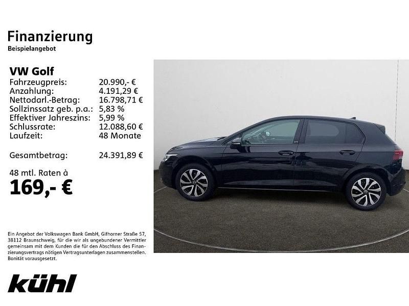 Gebraucht VW Golf VIII Active 131 PS (96 kW) 2022 Schwarz Limousine