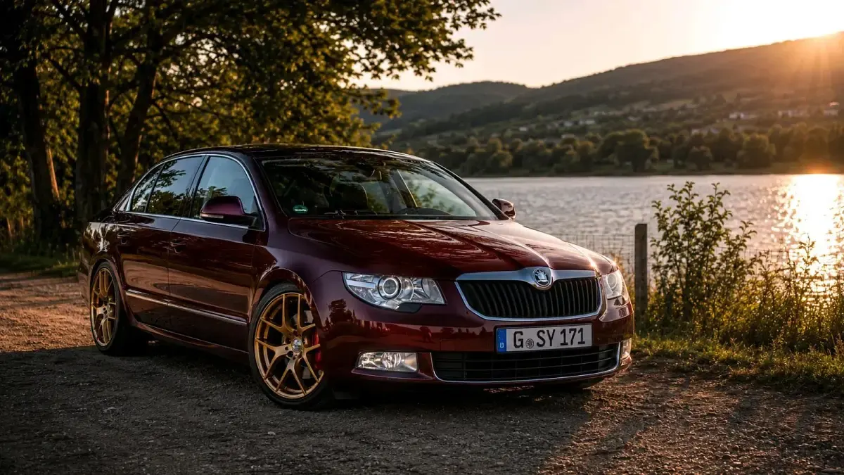 Używany Skoda Superb 160 KM (117 kW) 2009 Czerwony Sedan/Limuzyna