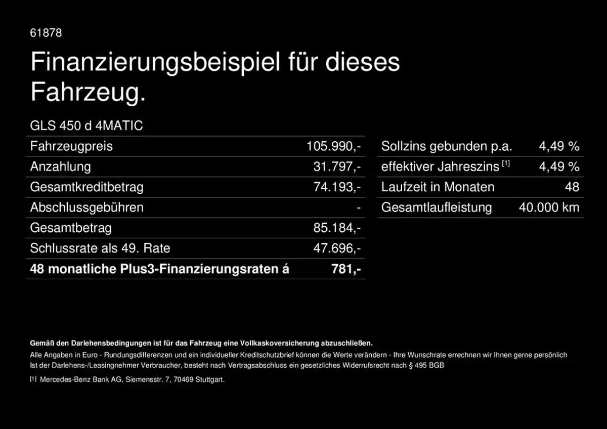 Gebraucht Mercedes GLS450 AMG 367 PS (269 kW) 2026 Schwarz SUV
