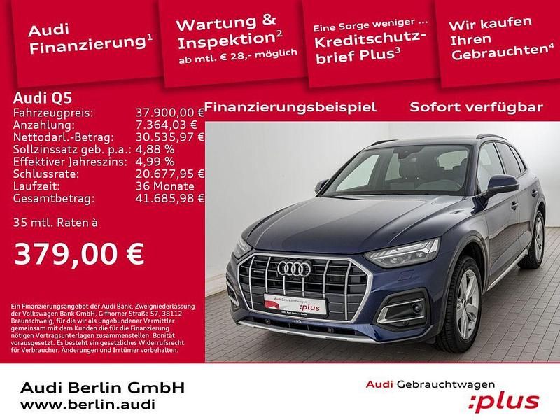 Navarrablau metallic Gebraucht 2022 Audi Q5 Ambiente SUV | 37.900 € (Guter Preis) - Bild 1/3
