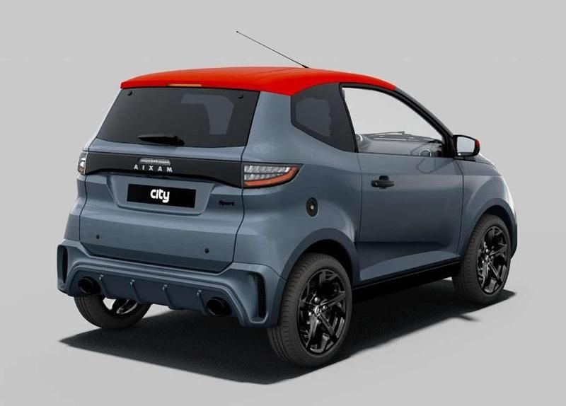 Neu Aixam City Sport 2025 Titanmetallic + paket rot Limousine