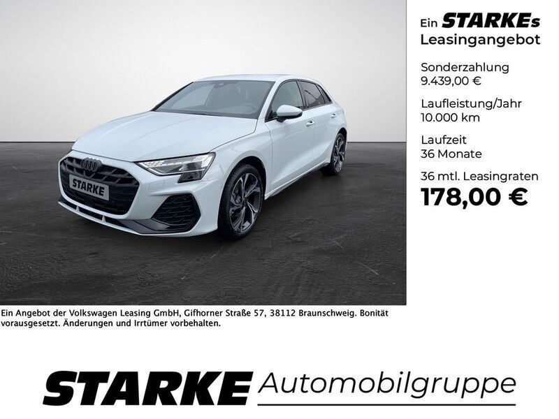 Grau (daytonagrau perleffekt) Neu 2024 Audi A3 Sportback S-Line Limousine | 36.890 € (Superpreis) - Bild 1/4