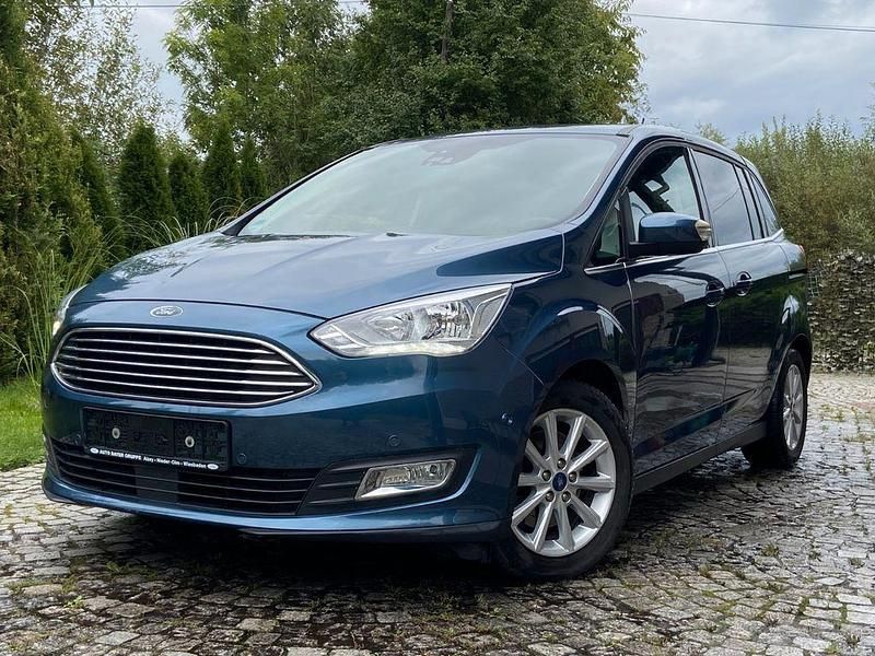 Blau Gebraucht 2019 Ford Grand C-Max Titanium Van / Kleinbus | 8.999 € (Superpreis) - Bild 1/4