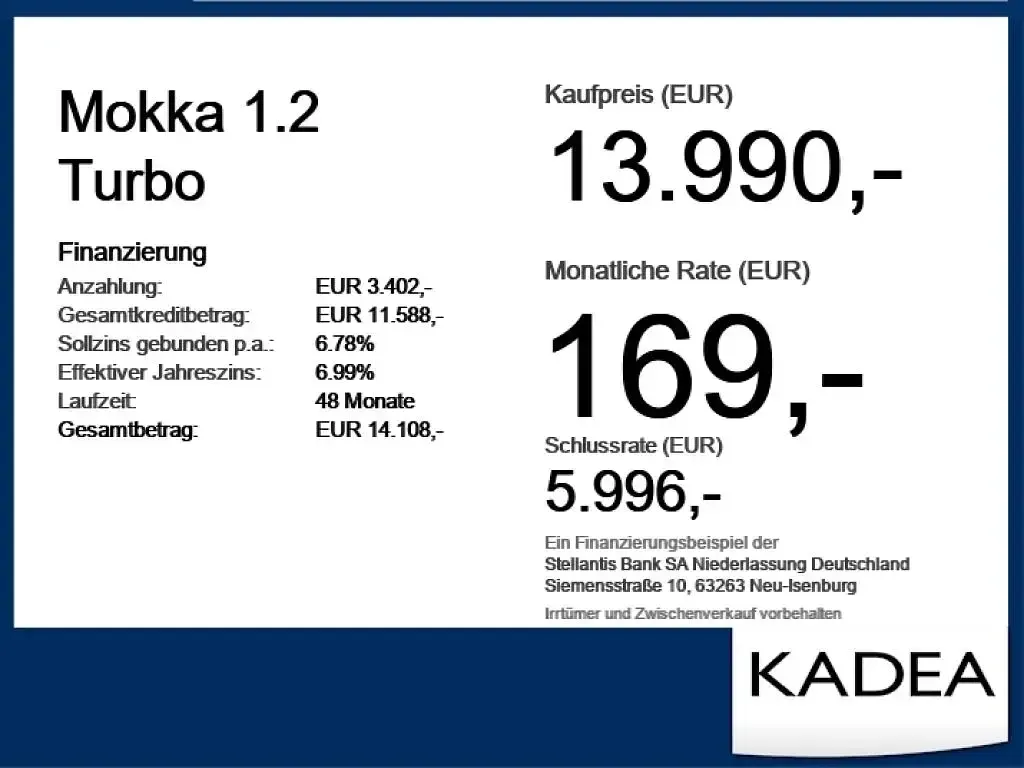 Gebraucht Opel Mokka 130 PS (95 kW) 2022 Perl blau/voltaik blau (metallic) SUV
