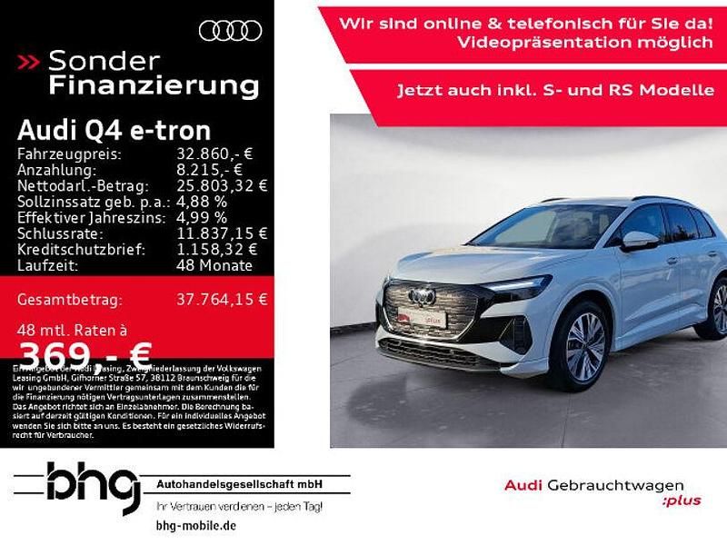 Weiß Gebraucht 2023 Audi Q4 e-tron Advanced SUV | 32.860 € (Fairer Preis) - Bild 1/4