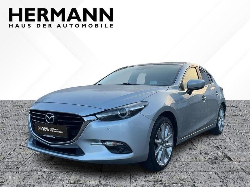 Diamantsilber metallic (silber Gebraucht 2017 Mazda 3 Sports-Line Limousine | 15.511 € (Etwas zu teuer) - Bild 1/4