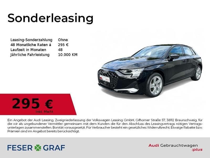 Mythosschwarz metallic Gebraucht 2025 Audi A3 Sportback Ambiente Limousine | 32.990 € (Fairer Preis) - Bild 1/4