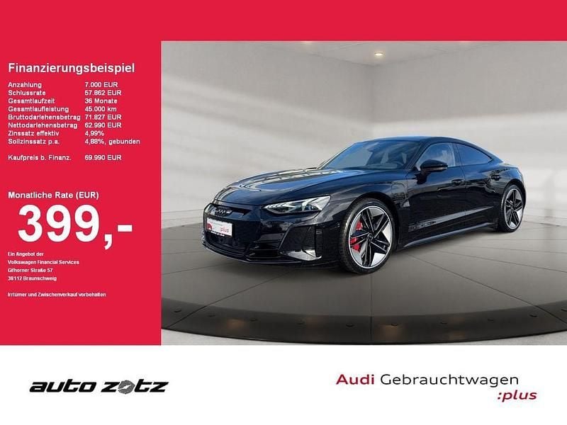 Mythosschwarz metallic Gebraucht 2023 Audi e-tron GT quattro Ambiente Limousine | 69.990 € (Etwas zu teuer) - Bild 1/4