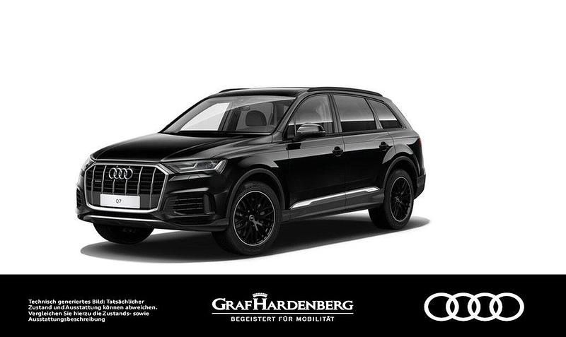 Tiefschwarz Gebraucht 2021 Audi Q7 Design SUV | 55.880 € (Guter Preis) - Bild 1/4