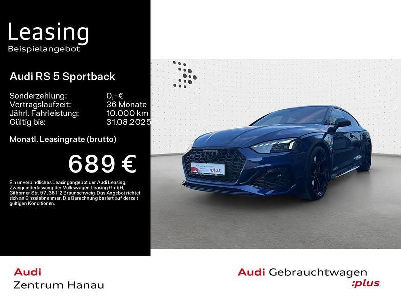 Navarrablau metallic Gebraucht 2024 Audi RS5 Sportback Ambiente Limousine | 82.949 € (Etwas zu teuer) - Bild 1/4