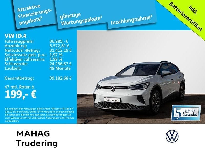 Weiß Gebraucht 2025 VW ID.4 Pro SUV | 36.985 € (Superpreis) - Bild 1/2