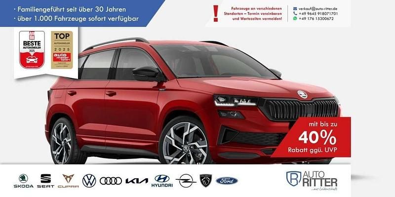 Rot Neu 2025 Skoda Karoq SportLine SUV | 43.990 € (Fairer Preis) - Bild 1/3