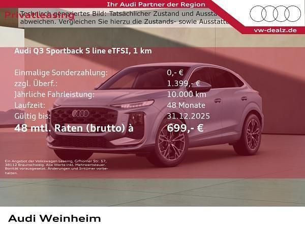 Grau (pfeilgrau perleffekt) Neu 2025 Audi Q3 Sportback Ambiente SUV | 54.931 € (Guter Preis) - Bild 1/4
