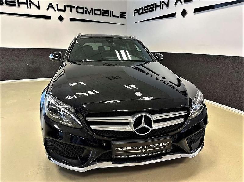 Gebraucht Mercedes C250 AMG line 204 PS (150 kW) 2015 Obsidianschwarz  lack Kombi