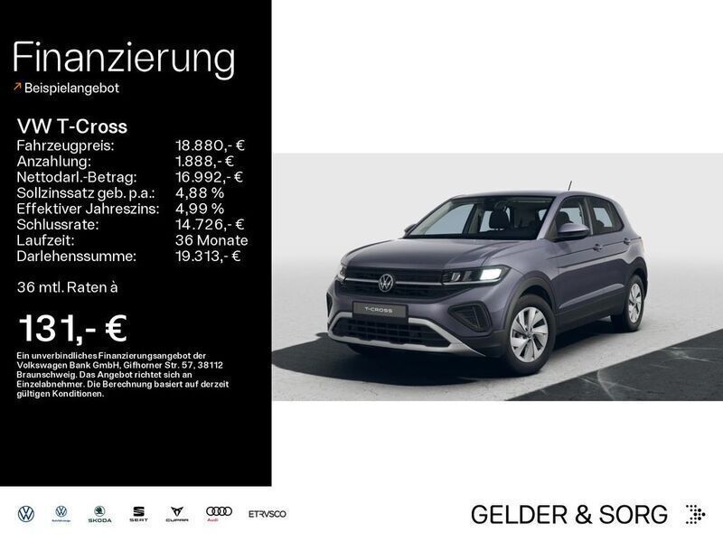 Grau Gebraucht 2024 VW T-Cross Life SUV | 18.880 € (Guter Preis) - Bild 1/3