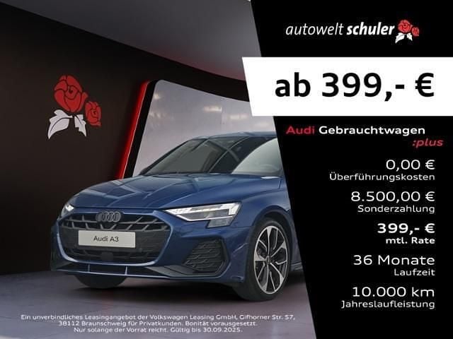 Ascariblau metallic Gebraucht 2025 Audi A3 S-Line | 41.590 € - Bild 1/4