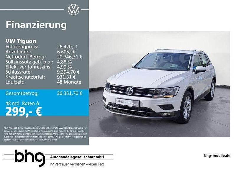 Pure white Gebraucht 2020 VW Tiguan Comfortline SUV | 26.420 € (Guter Preis) - Bild 1/4
