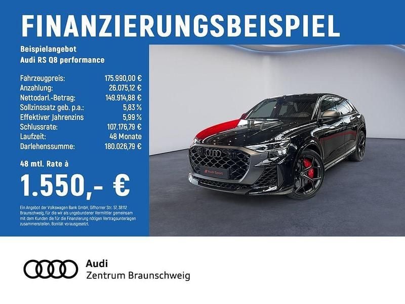 Neu Audi RS Q8 Performance 640 PS (470 kW) 2026 Schwarz SUV