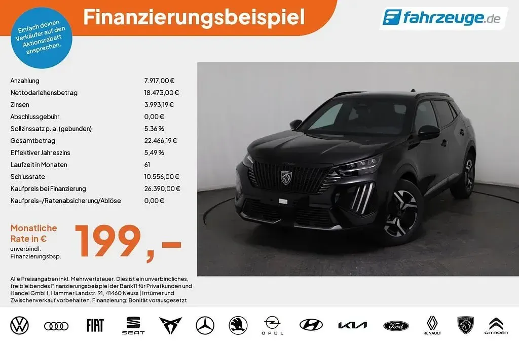 Neu Peugeot 2008 GTi 145 PS (106 kW) 2025 Schwarz SUV