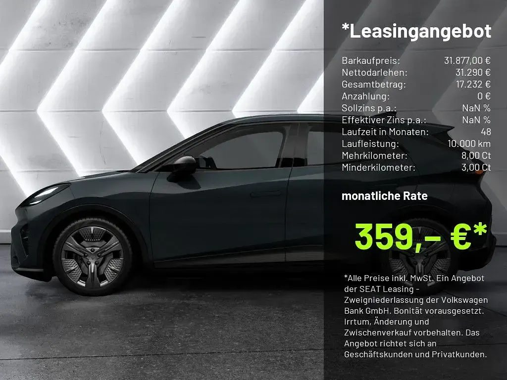 Neu Cupra Raval Endurance 155 kW (211 PS) 2026 Blau Limousine