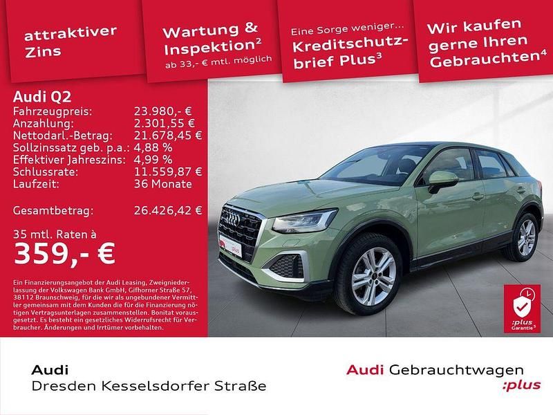 Gebraucht Audi Q2 Ambiente 150 PS (110 kW) 2021 Apfelgrün metallic SUV