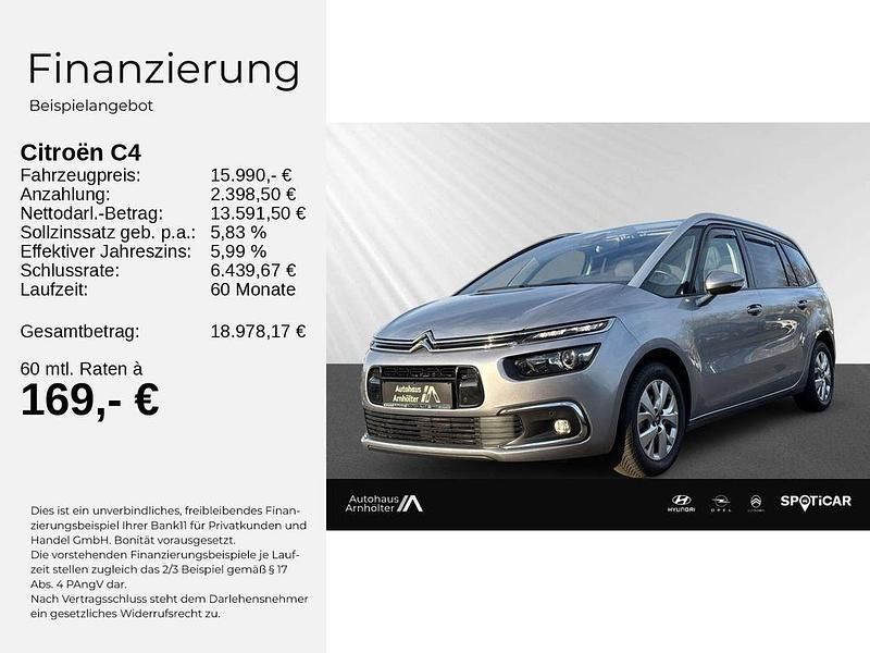 Gebraucht Citroën C4 SpaceTourer PureTech 131 PS (96 kW) 2019 Lack grau artense/typ aussenve Van / Kleinbus