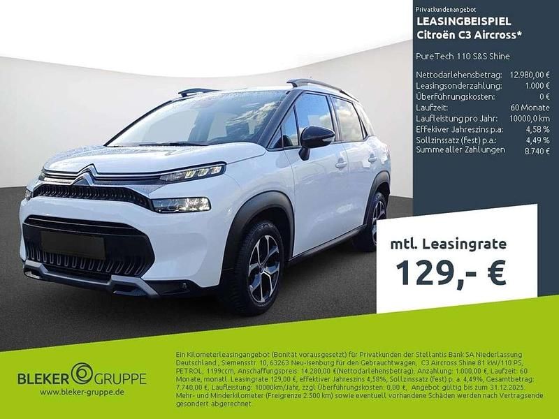 Weiß Gebraucht 2023 Citroën C3 Aircross Shine SUV | 12.980 € (Guter Preis) - Bild 1/3