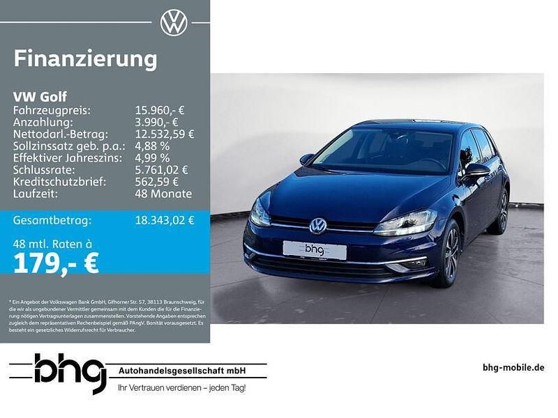 Blau Gebraucht 2019 VW Golf VII IQ Drive Limousine | 15.960 € (Fairer Preis) - Bild 1/4