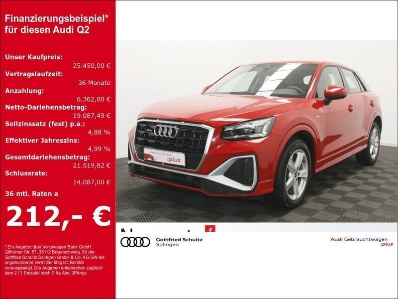 Rot Gebraucht 2021 Audi Q2 S-Line SUV | 25.450 € (Superpreis) - Bild 1/3
