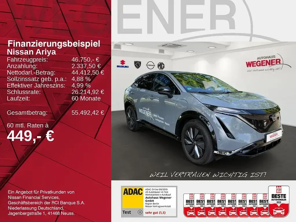 Gebraucht Nissan Ariya Evolve 177 kW (242 PS) 2025 Grau SUV