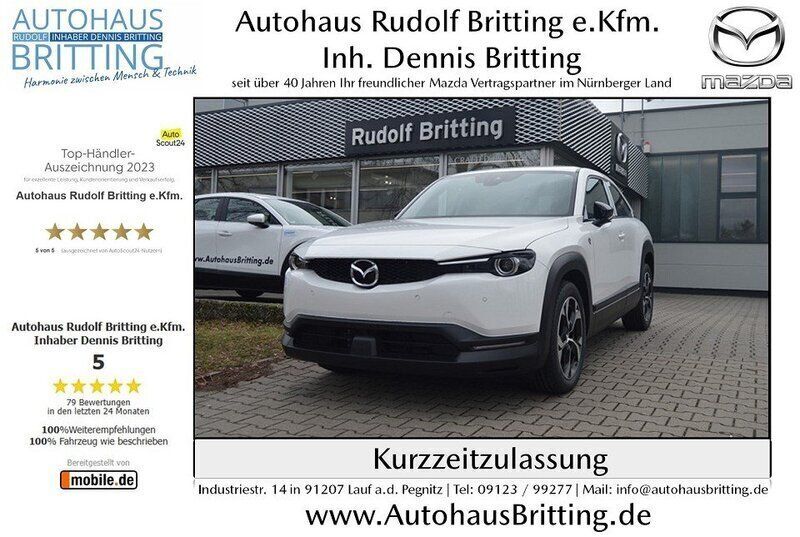 Arctic white Gebraucht 2024 Mazda MX30 Ad'Vantage SUV | 25.890 € (Superpreis) - Bild 1/4