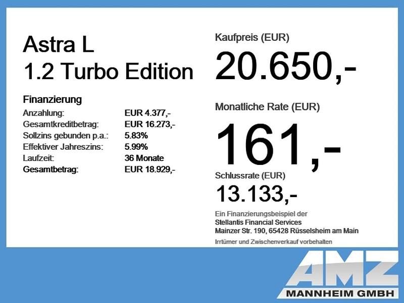 Gebraucht Opel Astra Edition 131 PS (96 kW) 2025 Lack weiss banquise/typ aussen Limousine