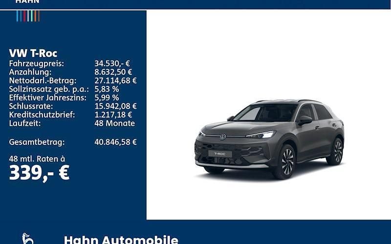 Neu VW T-Roc Life 116 PS (85 kW) 2026 Grau SUV
