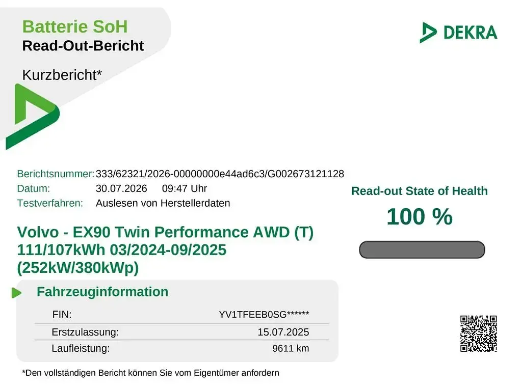 Gebraucht Volvo EX90 Performance 380 kW (517 PS) 2025 Vapour grey / metallic SUV