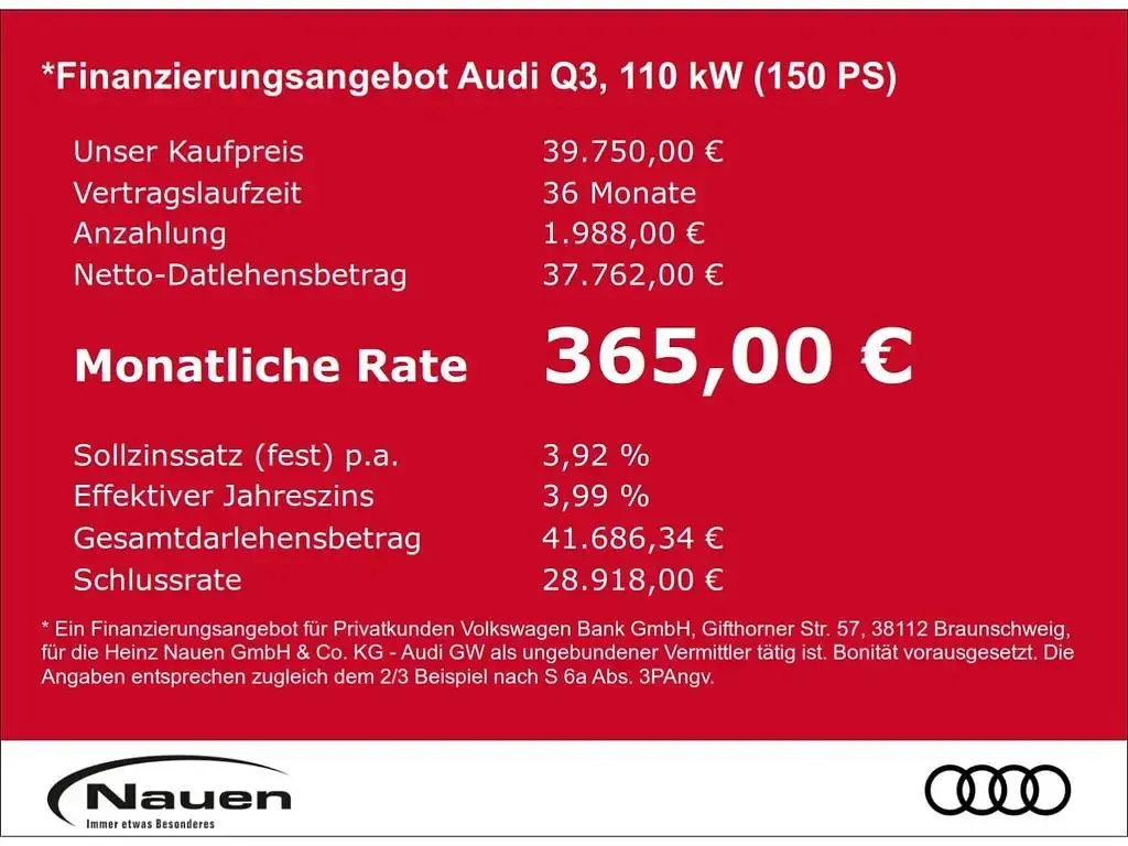 Gebraucht Audi Q3 Sportback Design 150 PS (110 kW) 2025 Tausilber metallic SUV