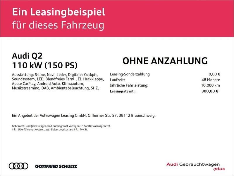 Gebraucht Audi Q2 S-Line 150 PS (110 kW) 2025 Schwarz SUV