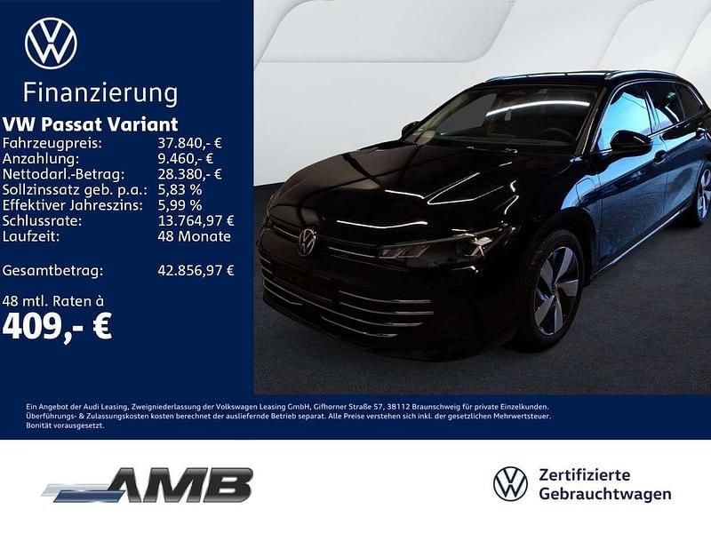 Schwarz Gebraucht 2025 VW Passat Business Kombi | 37.840 € (Superpreis) - Bild 1/3