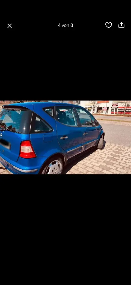 Gebraucht Mercedes A160 110 PS (80 kW) 2000 Blau Limousine