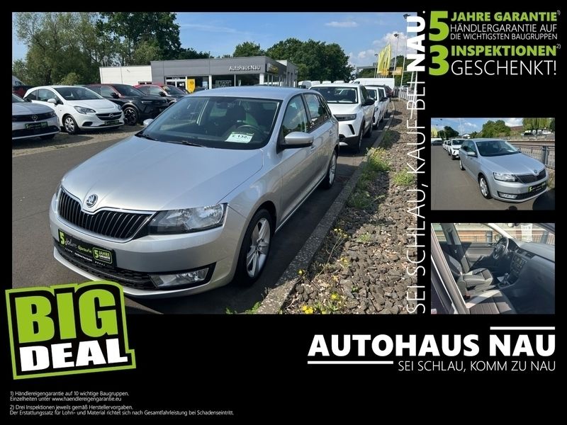 Brilliantsilber metallic Gebraucht 2017 Skoda Rapid Joy Limousine | 8.490 € (Fairer Preis) - Bild 1/4