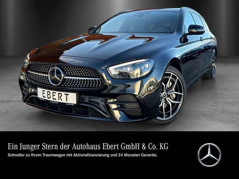 Obsidianschwarz Gebraucht 2021 Mercedes E450 AMG line Kombi | 48.880 € (Fairer Preis) - Bild 1/4