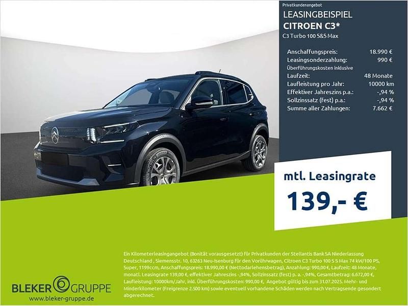 Perlaneraschwarz Gebraucht 2025 Citroën C3 Kleinwagen | 18.990 € (Fairer Preis) - Bild 1/3