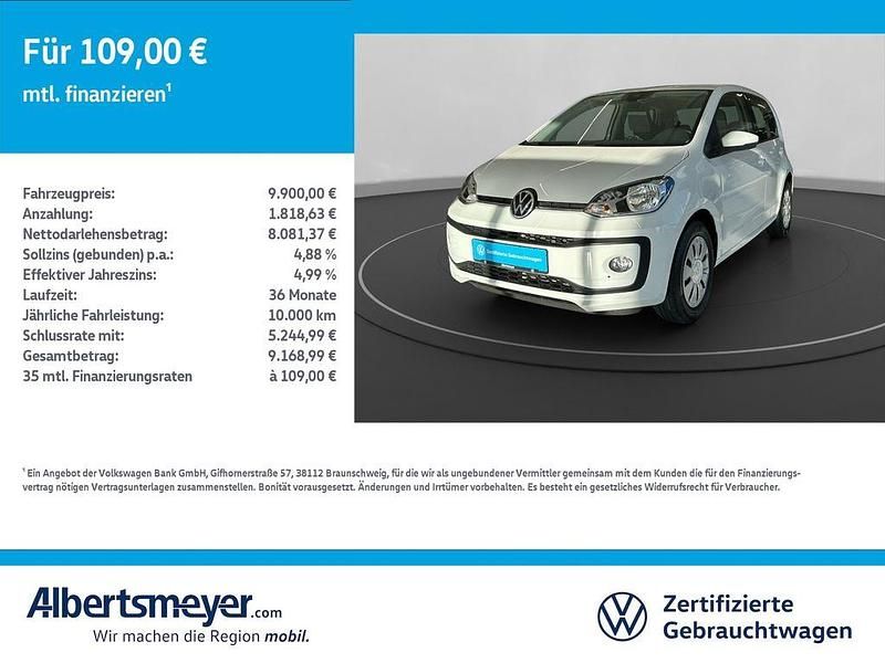 Weiß Gebraucht 2020 VW up! Move Kleinwagen | 9.900 € (Fairer Preis) - Bild 1/4