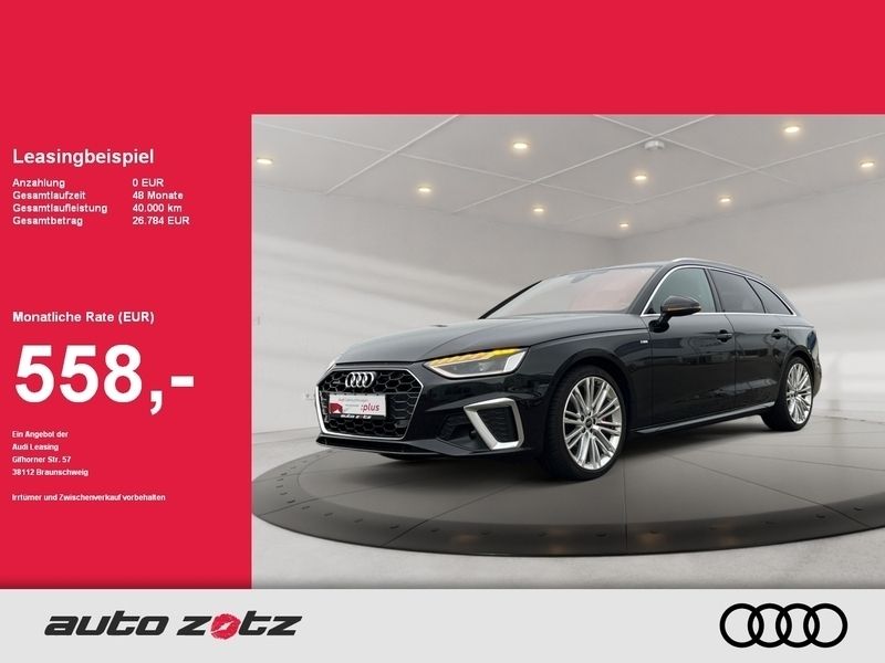 Mythosschwarz metallic Gebraucht 2024 Audi A4 S-Line Kombi | 55.890 € - Bild 1/4